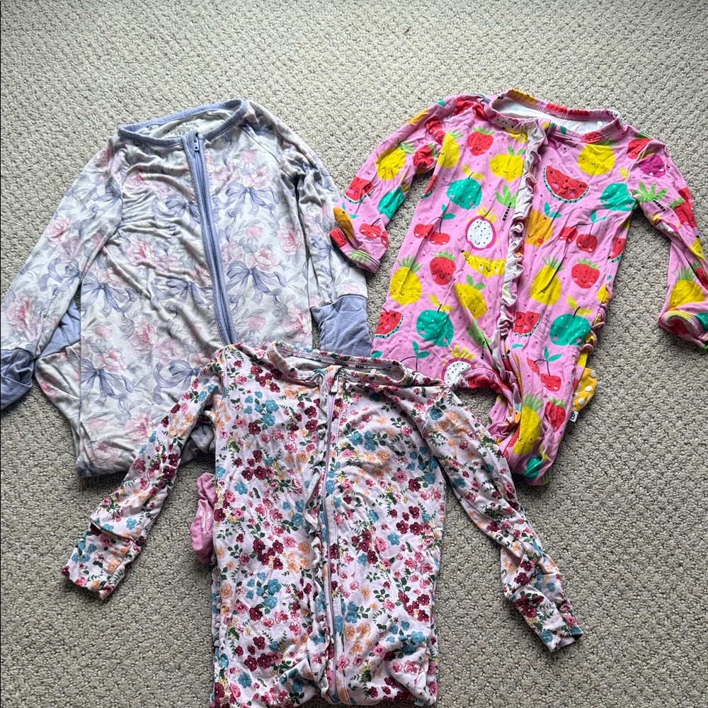 Set of 3 Bamboo Footies 9-12 months